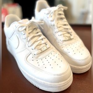 Men’s White Air Force Ones, size 11.5
